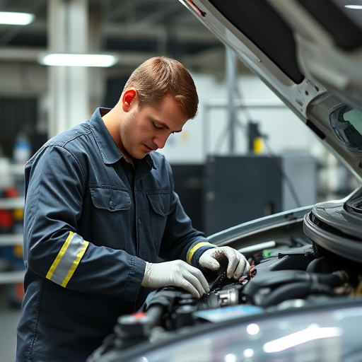 auto technician working