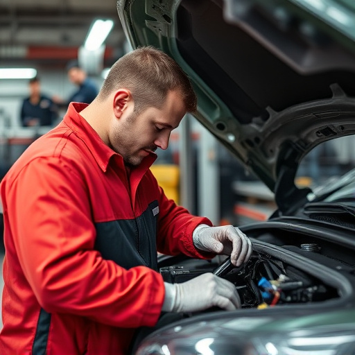 auto technician working