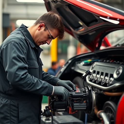 auto technician working