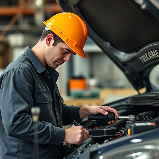 auto technician working