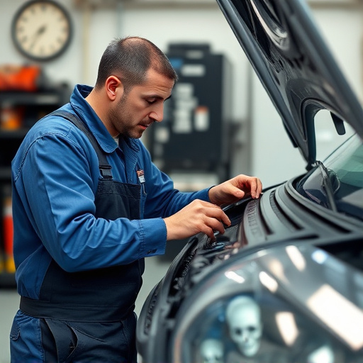 auto technician working