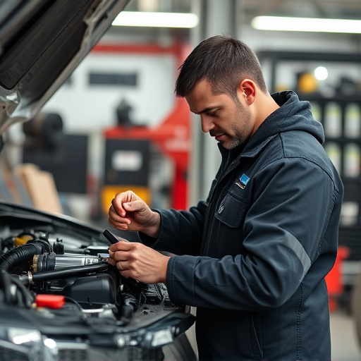 auto technician working