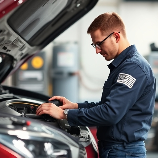 auto technician working