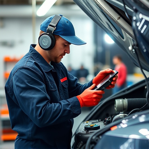 auto technician working