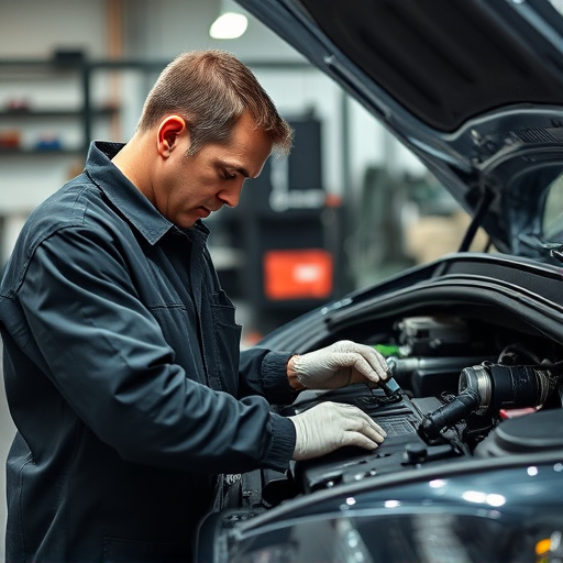 auto technician working