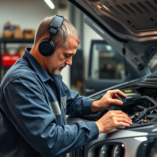 auto technician working