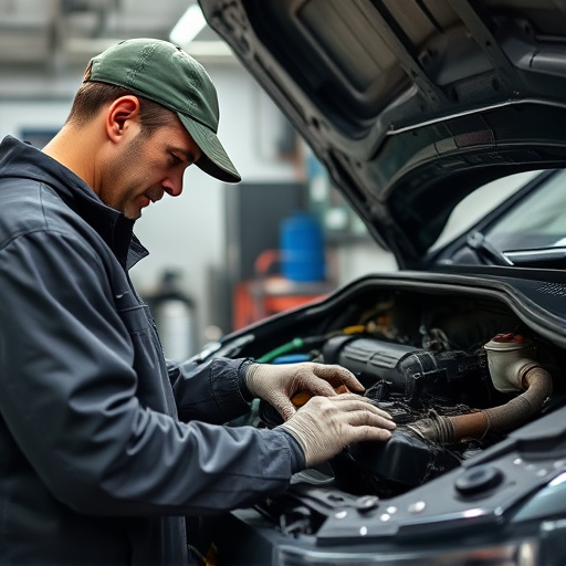 auto technician working