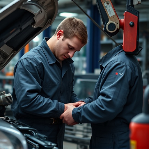 auto technician working