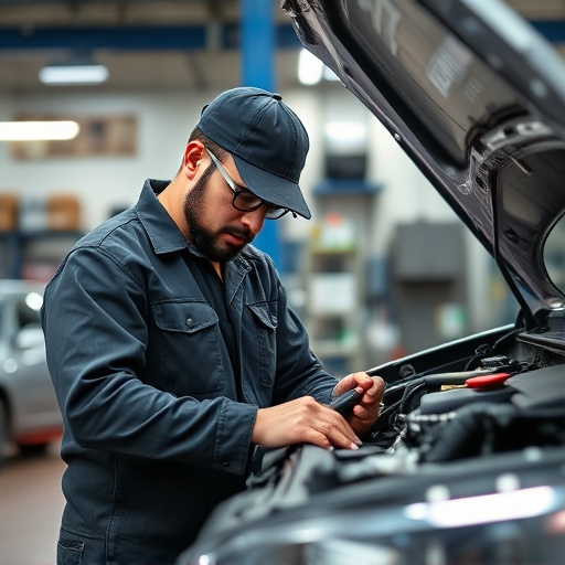 auto technician working