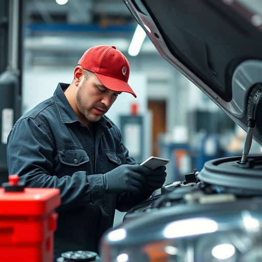 auto technician working