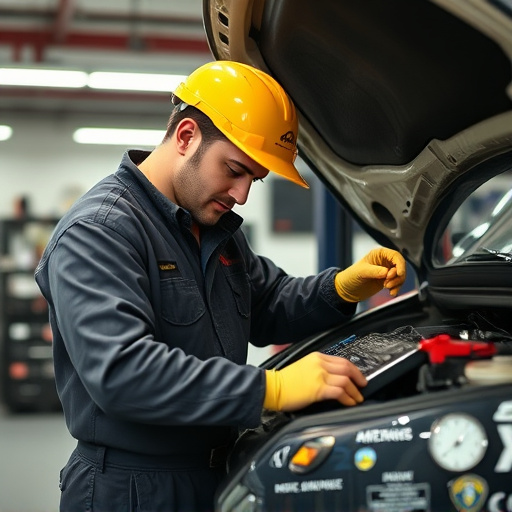 auto technician working