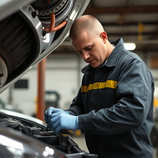 auto technician working