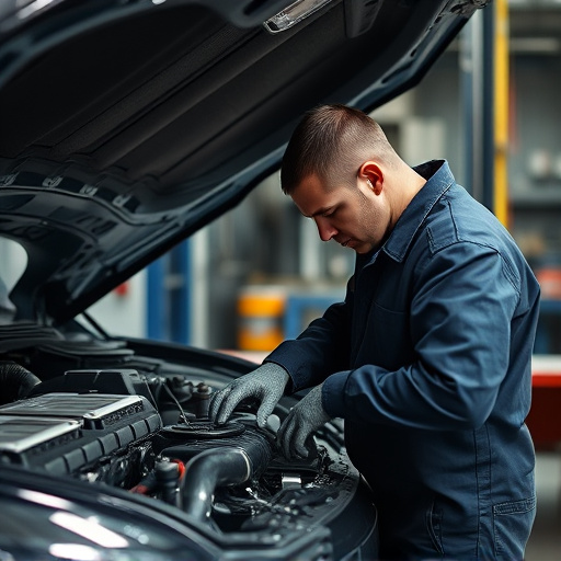 auto technician working