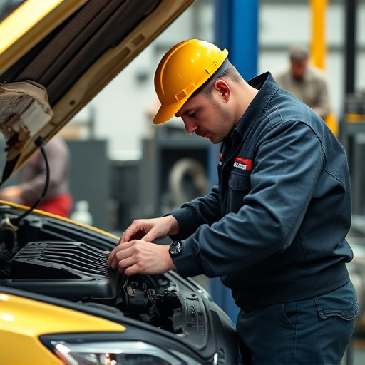 auto technician working