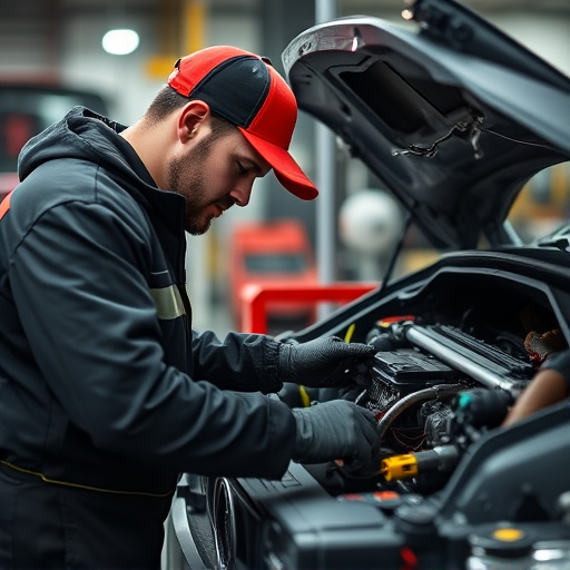 auto technician working