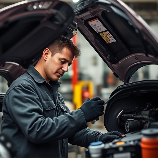 auto technician working