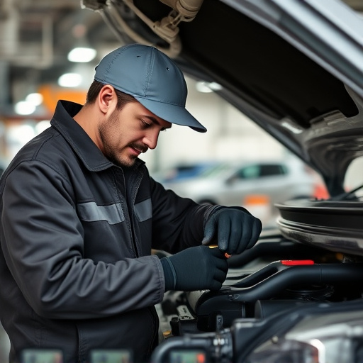 auto technician working