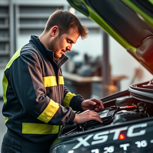 auto technician working