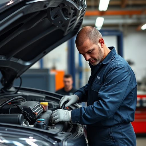auto technician working