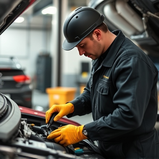 auto technician working