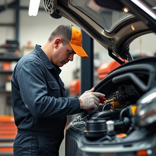 auto technician working