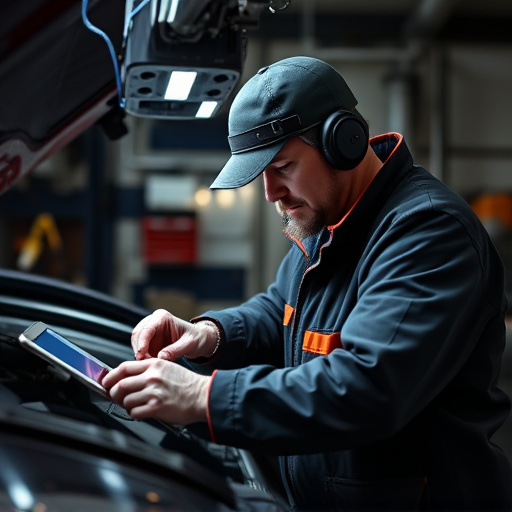 auto technician working