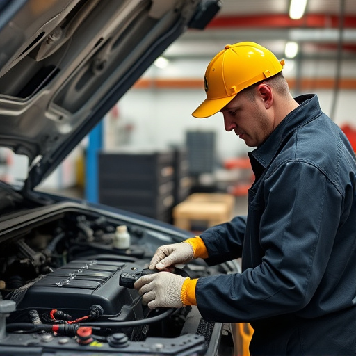 auto technician working