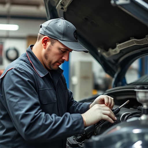 auto technician working