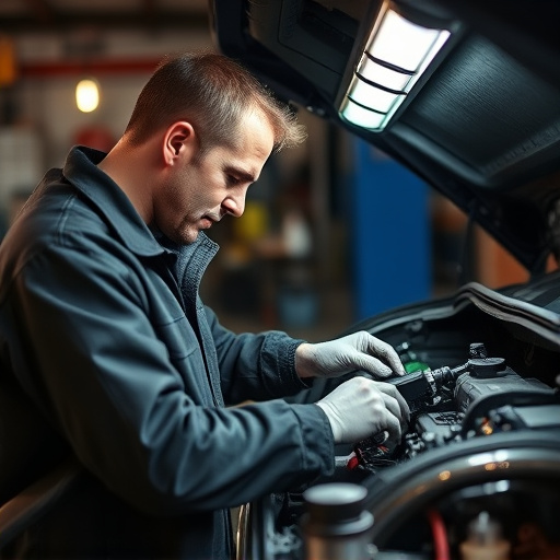 auto technician working