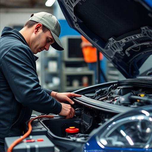 auto technician working