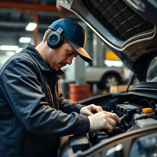 auto technician working