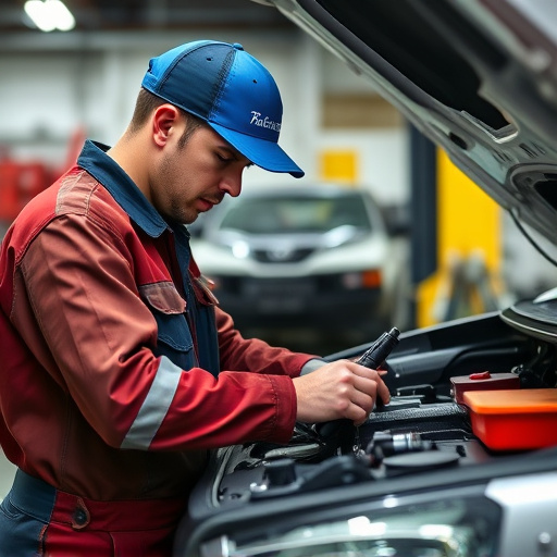 auto technician working