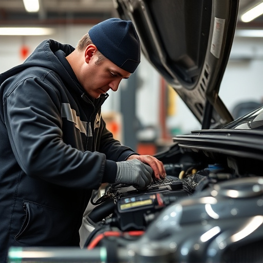 auto technician working