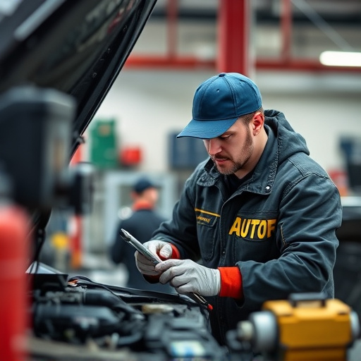 auto technician working