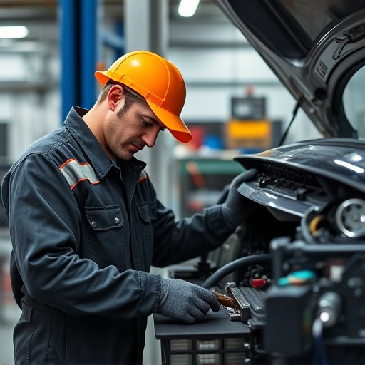 auto technician working