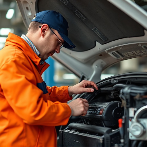 auto technician working