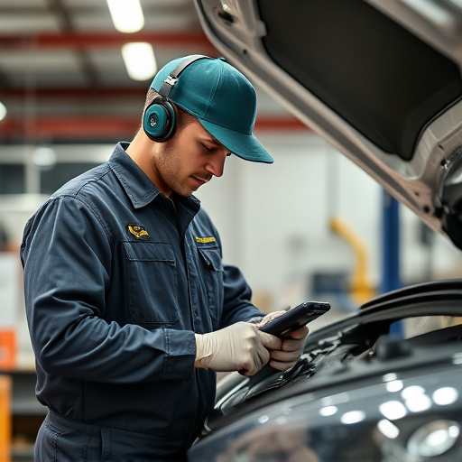 auto technician working