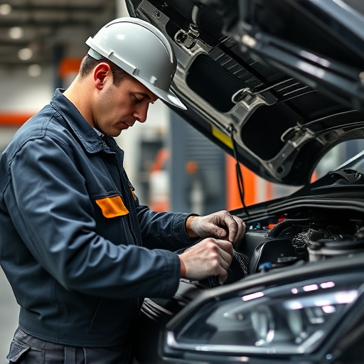 auto technician working