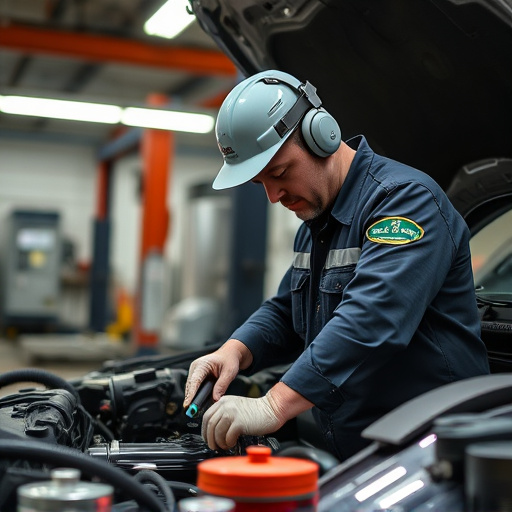 auto technician working