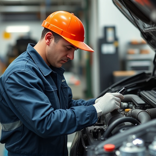 auto technician working