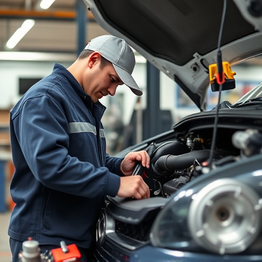 auto technician working
