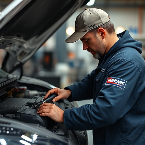 auto technician working