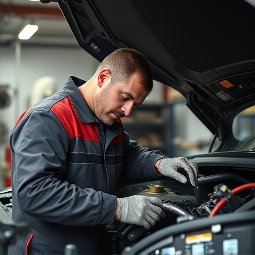 auto technician working