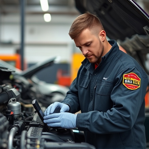 auto technician working