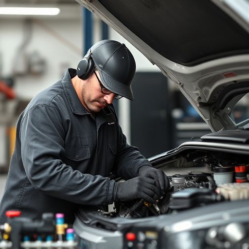 auto technician working