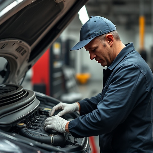 auto technician working