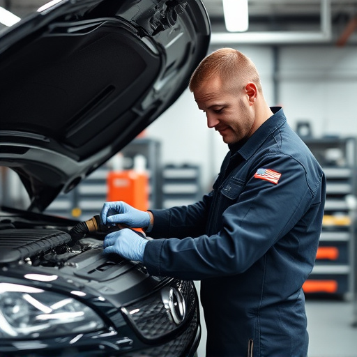 auto technician working