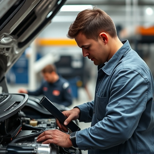auto technician working