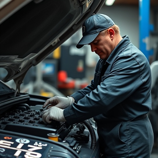 auto technician working