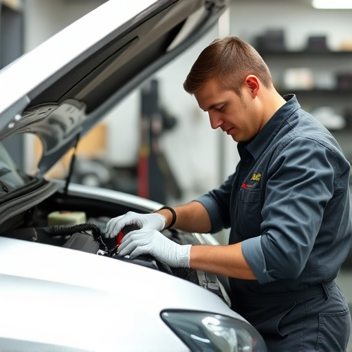 auto technician working